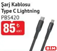 POLOSMART ŞARJ KABLOSU TYPE C LİGHTNİNG PBS420